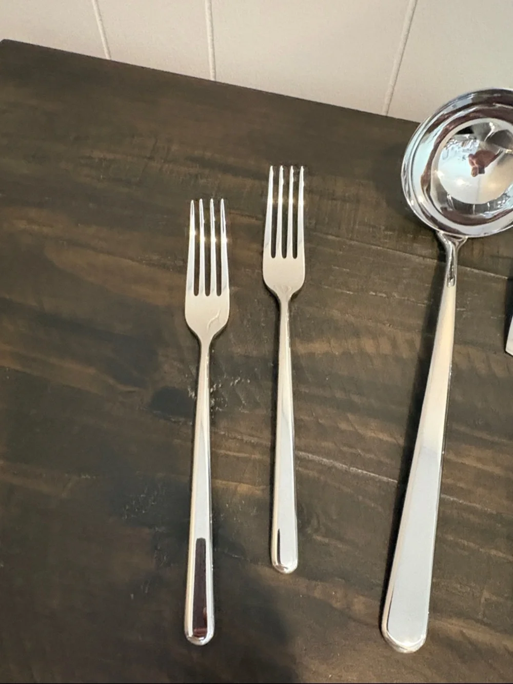 QUINCE NIB Gia Minimalist 6 Piece Serving Utensil Set Polished Stainless Steel